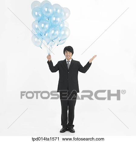 Stock Image - person, Asian, Korean, object, business, businessman. Fotosearch