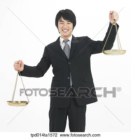Stock Image - person, Asian, Korean, object, business, businessman. Fotosearch