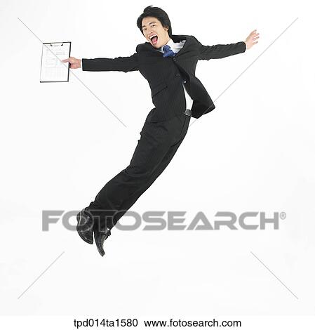 Stock Image - person, Asian, Korean, object, business, businessman. Fotosearch