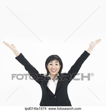 Picture - person, Asian, Korean, woman, object, business, businesswoman. Fotosearch
