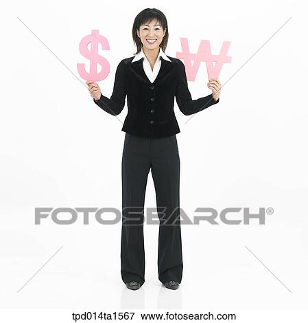 Stock Photo - person, Asian, Korean, woman, object, business, businesswoman. Fotosearch
