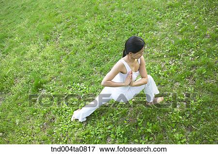 Yoga/ a woman doing yoga View Large Photo Image Stock Photo - Yoga/ a woman doing yoga. Fotosearch