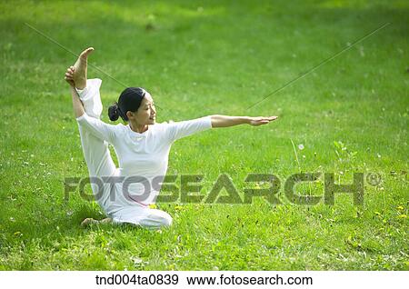 Yoga/ a woman doing yoga View Large Photo Image Stock Photo - Yoga/ a woman doing yoga. Fotosearch