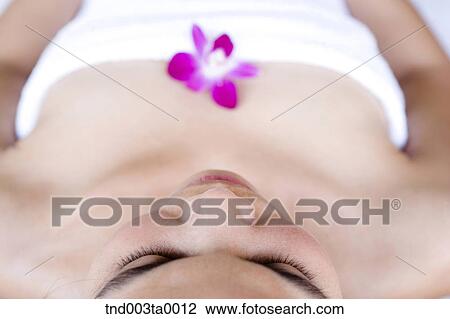 spa/ a woman taking a rest View Large Photo Image Stock Image - spa/ a woman taking a rest. Fotosearch
