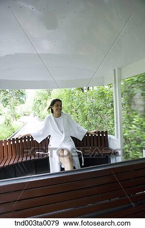 Stock Photo - spa/ a woman taking a rest. Fotosearch