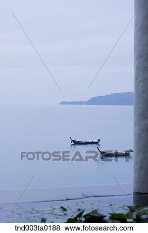 landscape, two boats on the sea View Large Photo Image Stock Photo - landscape, two boats on the sea. Fotosearch