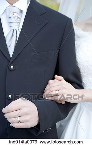 Stock Photo - Wedding, a bridegroom and a bride. Fotosearch