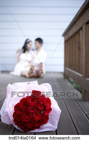 honeymoon, trip, rose bouquet? couple View Large Photo Image Picture - honeymoon, trip, rose bouquet? couple. Fotosearch