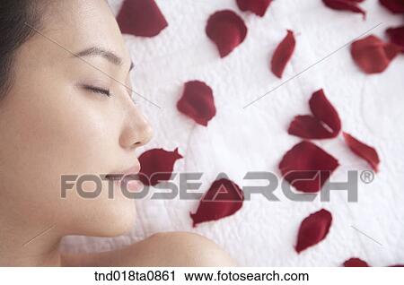 spa/ massage table? laying woman View Large Photo Image Stock Image - spa/ massage table? laying woman. Fotosearch