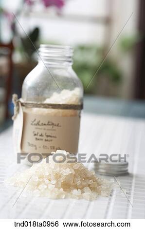 aroma theraphy and salt for cosmetic use and one bottle View Large Photo Image Stock Photograph - aroma theraphy and salt for cosmetic use and one bottle. Fotosearch