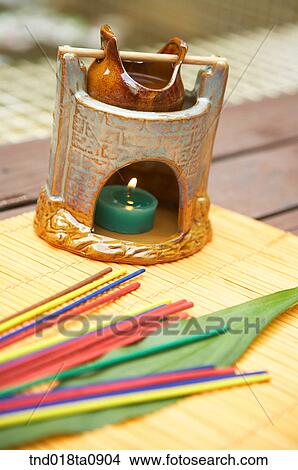 aroma theraphy, aroma oil and incensed candle View Large Photo Image Picture - aroma theraphy, aroma oil and incensed candle. Fotosearch