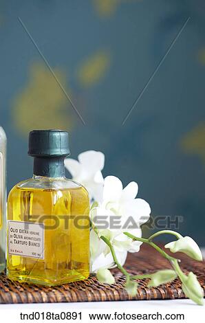 aroma theraphym oil and bottle View Large Photo Image Stock Image - aroma theraphym oil and bottle. Fotosearch