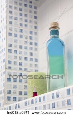 Stock Image - decorated aroma theraphy items . Fotosearch
