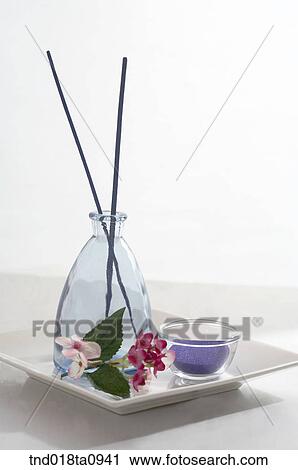 incensed candle and cosmetic salt View Large Photo Image Stock Image - incensed candle and cosmetic salt. Fotosearch
