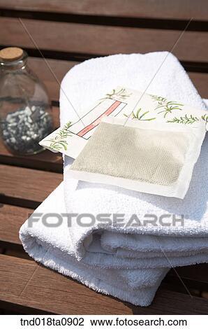 tea bag and towel for bath View Large Photo Image Stock Image - tea bag and towel for bath. Fotosearch