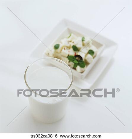 Stock Photograph - dairy products, food, cheese, dessert, milk, beverage, drink. Fotosearch
