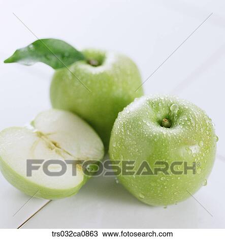 Stock Image - fruit, food, apple, apple, slice, closeup. Fotosearch