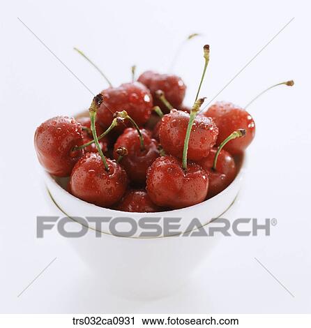 Stock Image - fruit, food, cherry, object, closeup. Fotosearch