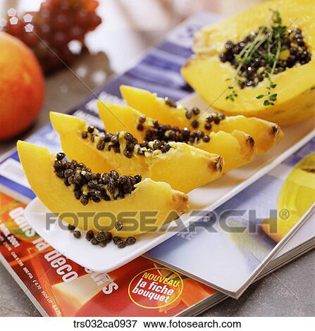 fruit, food, papaya, tropical fruit, slice, plate, closeup View Large Photo Image Stock Photo - fruit, food, papaya, tropical fruit, slice, plate, closeup. Fotosearch