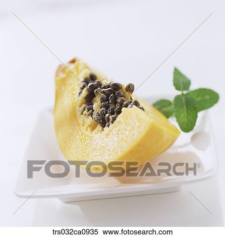 fruit, food, papaya, tropical fruit, slice, plate, closeup View Large Photo Image Stock Photography - fruit, food, papaya, tropical fruit, slice, plate, closeup. Fotosearch