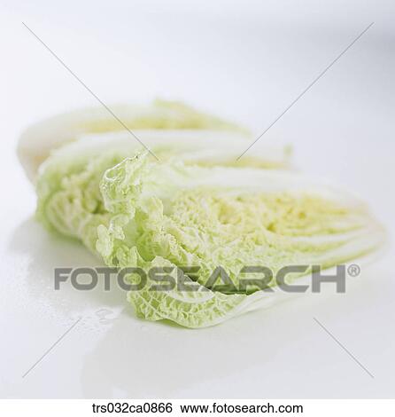 Stock Photograph - vegetable, food, Chinese cabbage, slice, object, closeup. Fotosearch