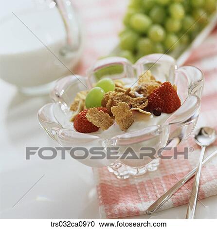 dessert, food, cereals, yogurt, closeup View Large Photo Image Stock Image - dessert, food, cereals, yogurt, closeup. Fotosearch