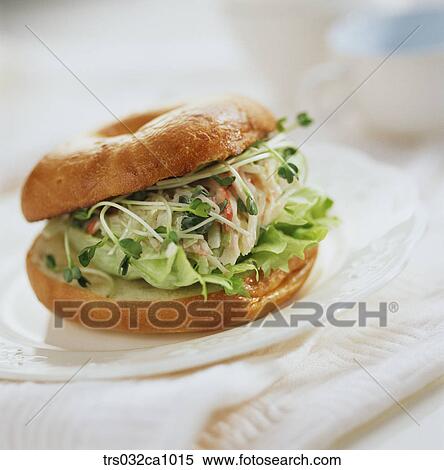 Stock Photography - fastfood, food, dish, sandwich, cheese, salad, lettuce. Fotosearch