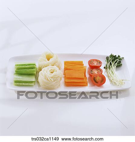 dish, food, noodle, noodle, cucumber, carrot View Large Photo Image Stock Photo - dish, food, noodle, noodle, cucumber, carrot. Fotosearch