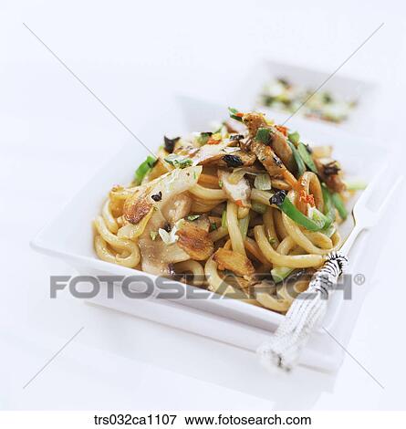 Stock Photo - Japanese dish, Japan, dish, food, noodle, noodle, closeup. Fotosearch