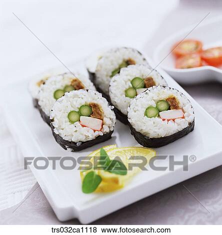 snack, food, dish, Kimbap, closeup View Large Photo Image Stock Photo - snack, food, dish, Kimbap, closeup. Fotosearch