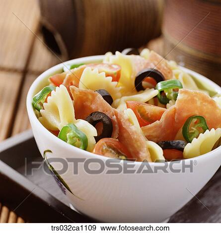 Western food, dish, food, pasta, ham, olive, closeup View Large Photo Image Stock Photo - Western food, dish, food, pasta, ham, olive, closeup. Fotosearch