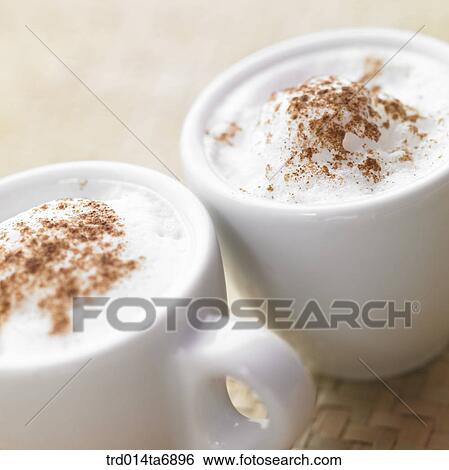 beverage, drink, coffee, Cappuccino, cinnamon, closeup, coffee cup View Large Photo Image Stock Photograph - beverage, drink, coffee, Cappuccino, cinnamon, closeup, coffee cup. Fotosearch