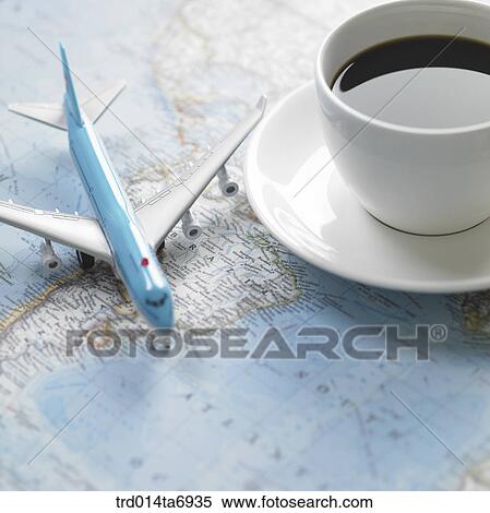 beverage, drink, coffee, coffee cup, plate, trip, map View Large Photo Image Stock Photography - beverage, drink, coffee, coffee cup, plate, trip, map. Fotosearch