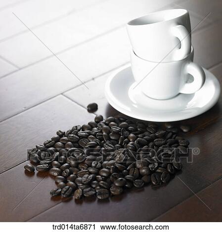 Stock Image - inside, closeup, beverage, drink, coffee, fruit, coffee cup. Fotosearch