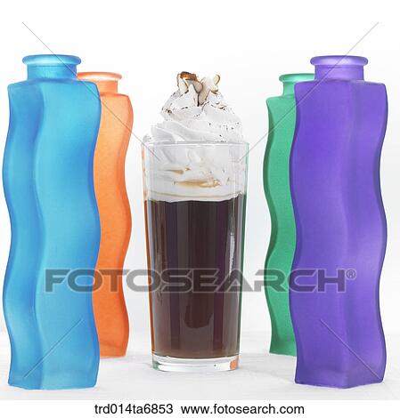 object, beverage, drink, coffee, cream, vase, glass bottle View Large Photo Image Stock Image - object, beverage, drink, coffee, cream, vase, glass bottle. Fotosearch