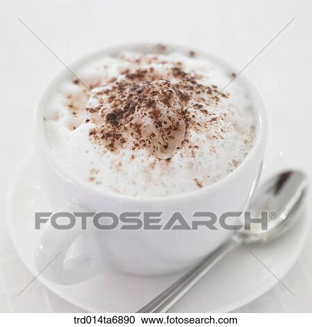 object, beverage, drink, coffee, Cappuccino, coffee cup, plate View Large Photo Image Stock Image - object, beverage, drink, coffee, Cappuccino, coffee cup, plate. Fotosearch