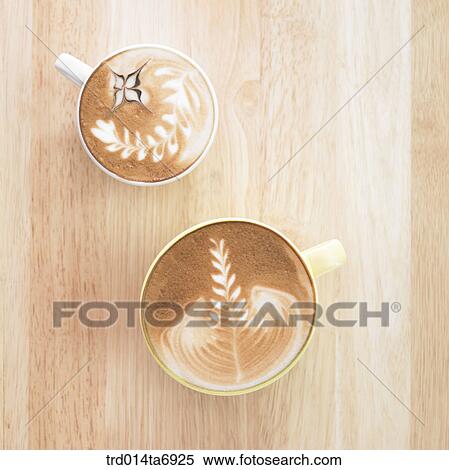 table, beverage, drink, coffee, cafe au lait, coffee cup, high angle View Large Photo Image Stock Photography - table, beverage, drink, coffee, cafe au lait, coffee cup, high angle. Fotosearch