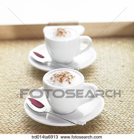 table, beverage, drink, coffee, Cappuccino, coffee cup, plate View Large Photo Image Stock Image - table, beverage, drink, coffee, Cappuccino, coffee cup, plate. Fotosearch