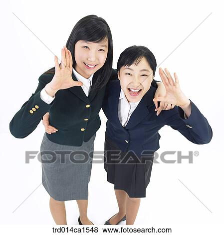 人 アジア人 韓国語 ティーネージャー 高校生 学生 学校ユニフォーム 写真館 イメージ館 Trd014ca1548 Fotosearch