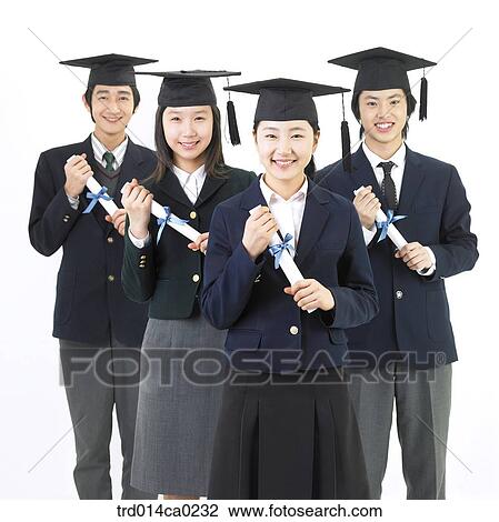 graduation ceremony, diploma, teenager, friend, student, Korean View Large Photo Image Stock Image - graduation ceremony, diploma, teenager, friend, student, Korean. Fotosearch
