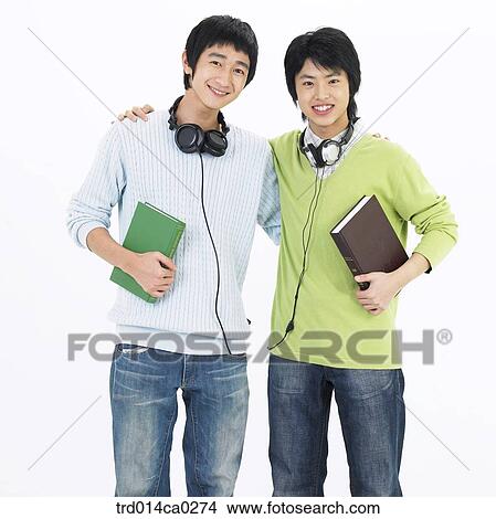 Picture - high school student, education, boy, object, talk. Fotosearch