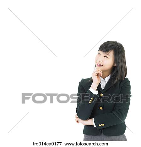 high school student, school uniform, education, object, Asian, smile View Large Photo Image Stock Photo - high school student, school uniform, education, object, Asian, smile. Fotosearch