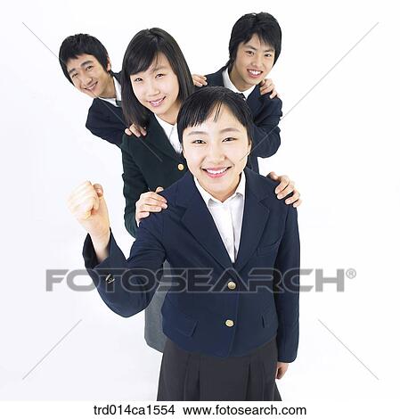 person, Asian, Korean, teenager, high school student, student, school uniform View Large Photo Image Picture - person, Asian, Korean, teenager, high school student, student, school uniform. Fotosearch