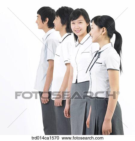 person, Asian, Korean, teenager, high school student, student, school uniform View Large Photo Image Stock Image - person, Asian, Korean, teenager, high school student, student, school uniform. Fotosearch