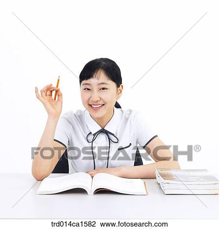 person, Asian, Korean, teenager, high school student, student, school uniform View Large Photo Image Stock Image - person, Asian, Korean, teenager, high school student, student, school uniform. Fotosearch