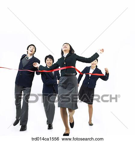 Stock Photograph - person, Asian, Korean, teenager, high school student, student, school uniform. Fotosearch