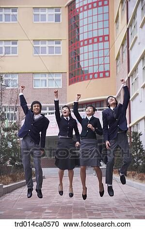 Stock Image - Korean, fighting, boy, daytime, Asian. Fotosearch