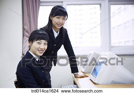 person, Asian, Korean, teenager, high school student, student, school View Large Photo Image Picture - person, Asian, Korean, teenager, high school student, student, school. Fotosearch