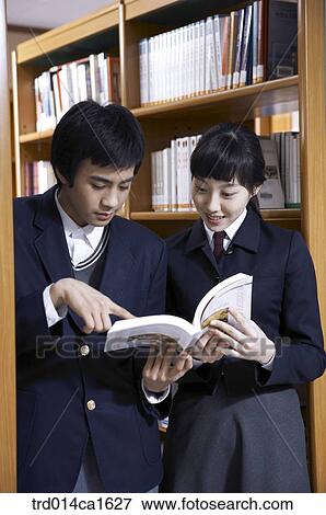 Stock Photo - person, Asian, Korean, teenager, high school student, student, school. Fotosearch