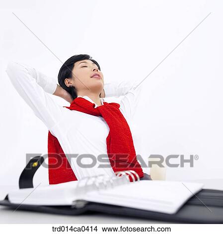 cardigan, stretching, object, diary, Asian, smile View Large Photo Image Picture - cardigan, stretching, object, diary, Asian, smile. Fotosearch